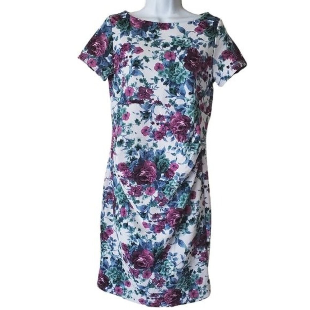 Pinkblush Maternity dress Floral Print Short Sleeve Size Small Round Neck New‎